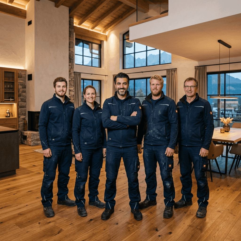 Handwerker Team von sanierbar bei der Arbeit in Wiener Neustadt
